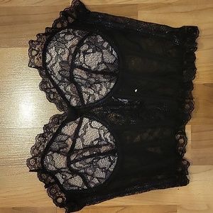 Corset Bra Lace Black M